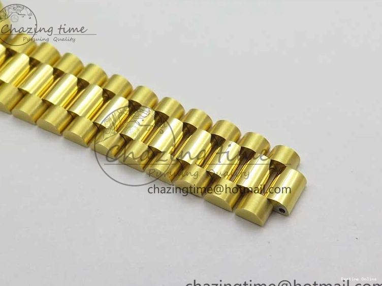 0516 Daydate 278288 31mm YG EWF Best Edition Green Malachite Dial on YG President Bracelet ETA SunProtective 2605